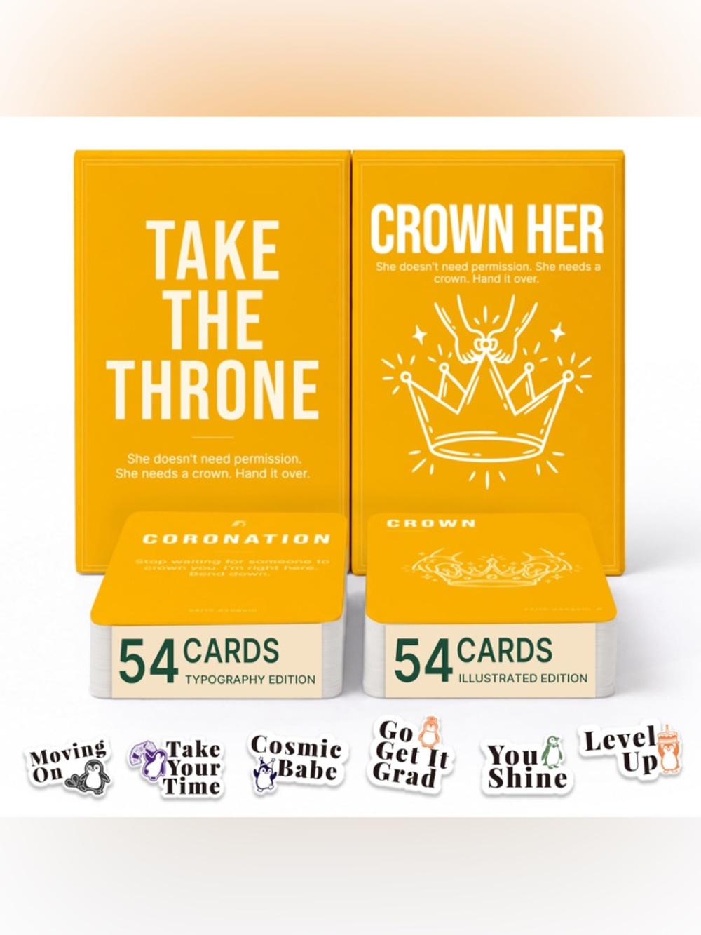 NWT Earth Penguin Funny Affirmation Cards for Women 108 Cards